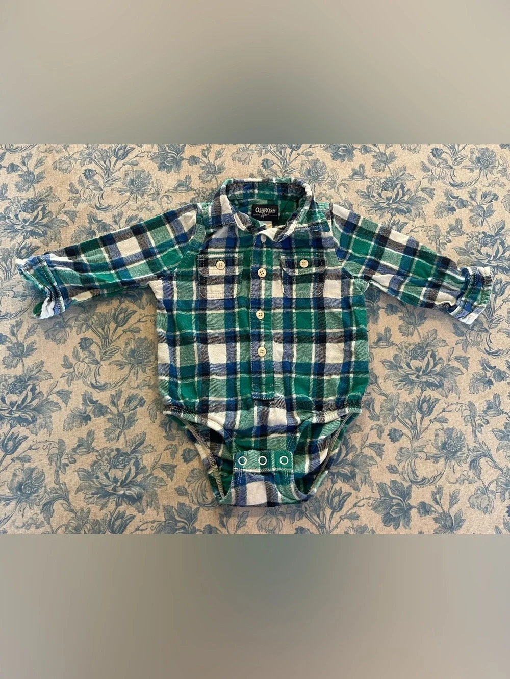 Toddler Boy 18-24M Outfit Bundle OshKosh Gymboree Plaid Shirt Sweater Vest 4 Pc